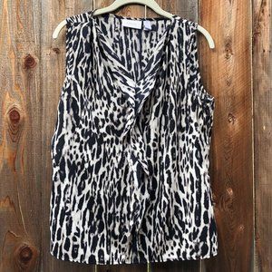 Chico's Sleeveless Animal Print Blouse M
